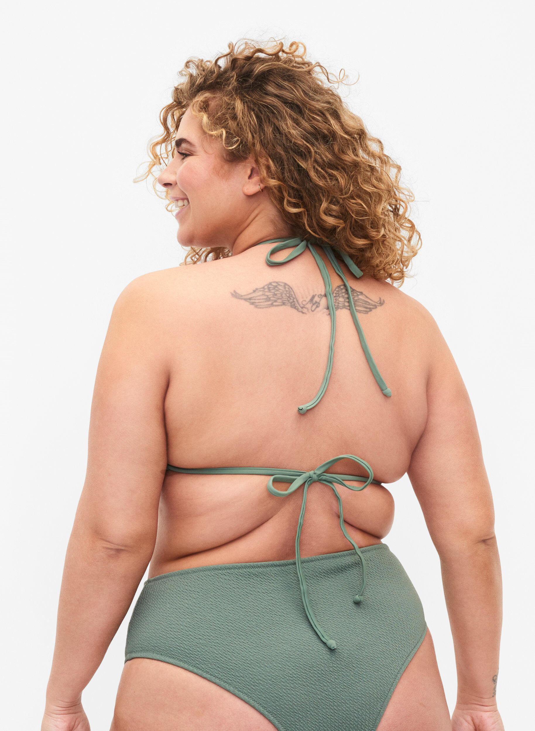 Trekants bikini bh med crepe struktur