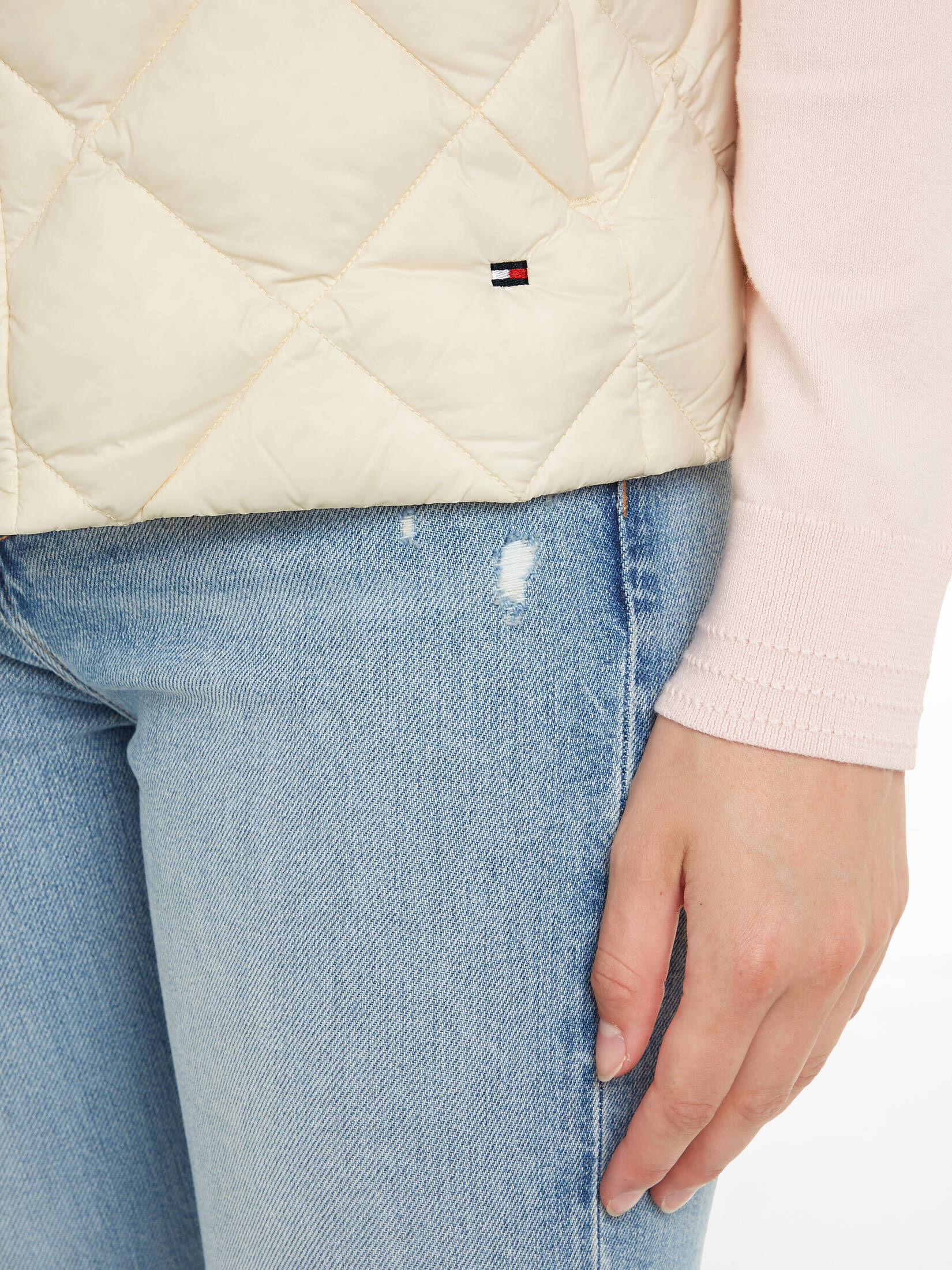 Tommy Hilfiger| Damen Daunenweste mit Kapuze CLASSIC LW DOWN QUILTED VEST