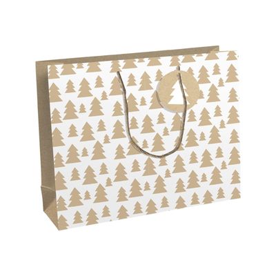 Clairefontaine Lovely Home Green - Sac cadeau blanc - 37,3 cm x 11,8 cm x 27,5 cm