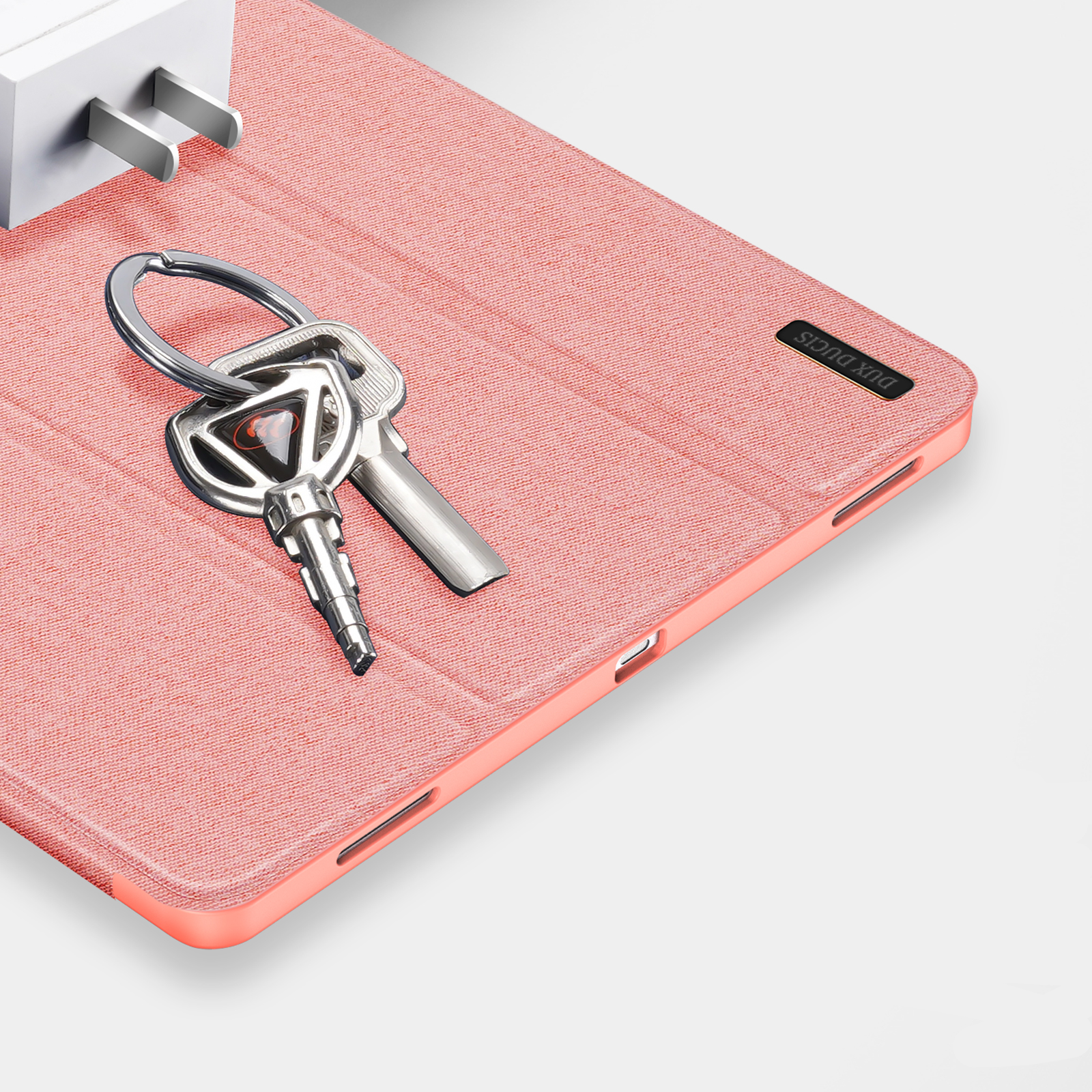 Samsung Galaxy Tab S11 Ultra Tasche Smart Cover Hülle Stoff Design mit S-Pen Halterung - Rosa