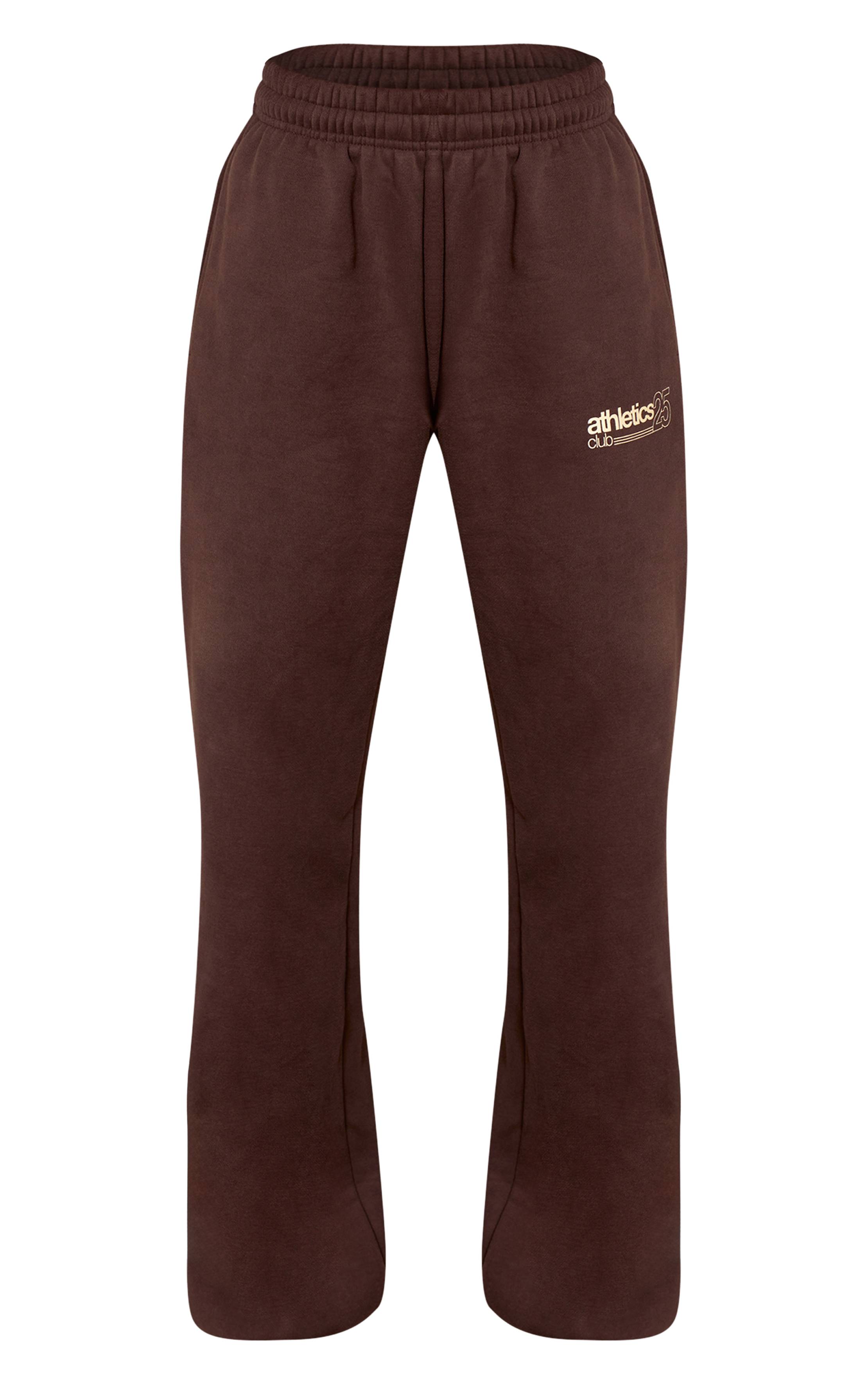 Chocolat Pantalon De Jogging En Molleton De Coton Athletics 25 Avec Chevilles Resserrées