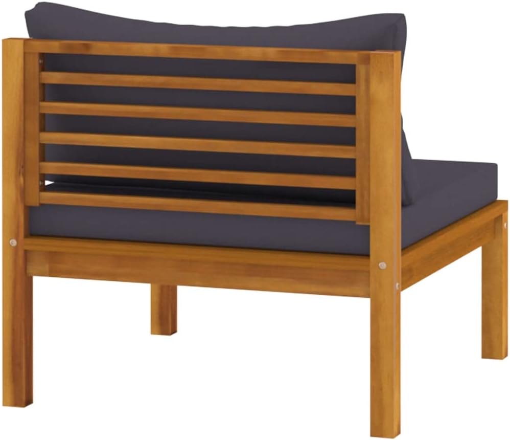 vidaXL Akazienholz Massiv Gartensofa 3-Sitzer mit Kissen Ecksofa Mittelsofa Sofa Lounge Gartenset Garten Garnitur Sitzgruppe Sitzgarnitur Gartenmöbel