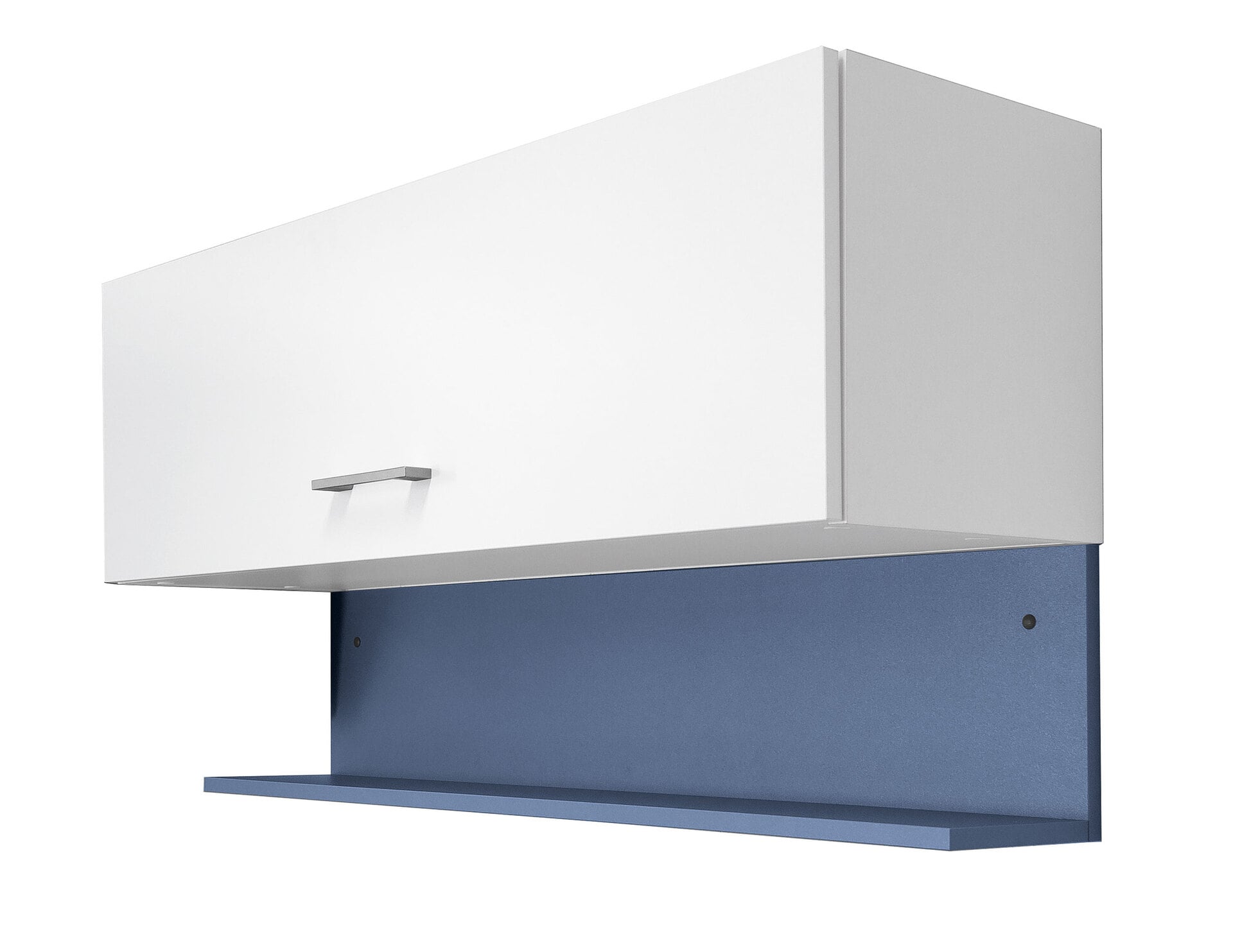 Winkelregal Lucca 100x32x32 Platinblau Metallic