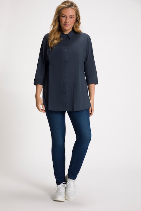 Bluse, Bubble-Qualität, Hemdkragen, 3/4-Arm