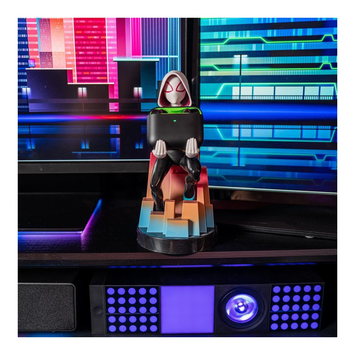 Cable Guys holder for telefon/kontroller figur (Spider-Gwen)