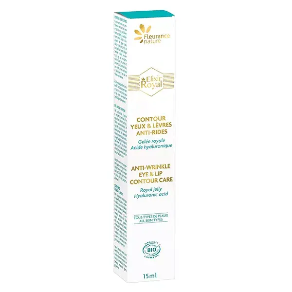 Elixir Royal Orgânico Antirrugas para Contorno dos Olhos e Lábios da Fleurance Nature 15ml