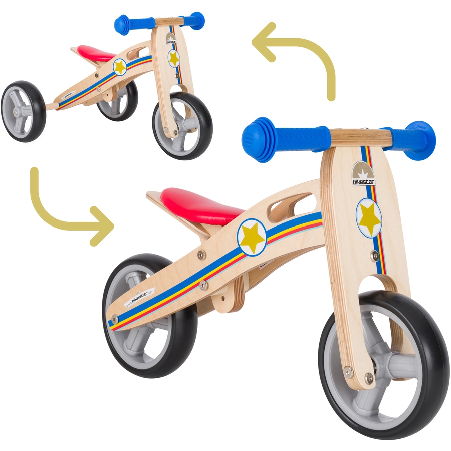 Bikestar Laufrad 7 Zoll Holz blau