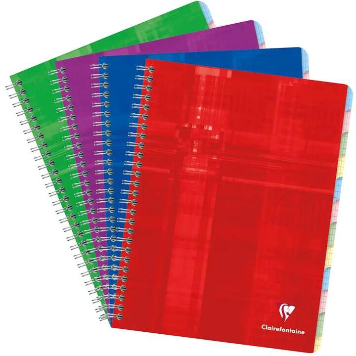 Répertoire libre reliure intégrale 17x22cm 120 pages petits carreaux Couleur aléatoire - Assortis