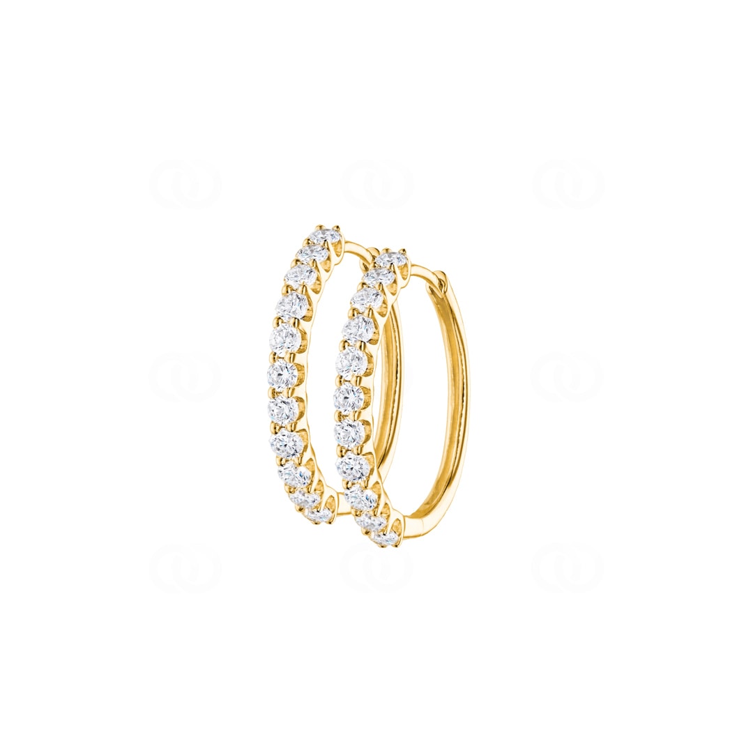 1.0 Karat Diamant-Kreolen 750/18 K Gelbgold Ø 20mm