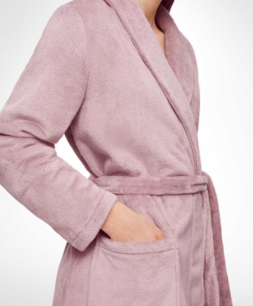 Robe curta de lã polar com toque macio