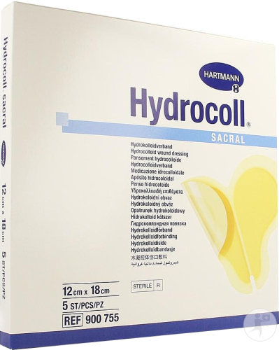 Hartmann Hydrocoll Pansement Hydrocolloïde Stérile Sacral 12x18cm 5 Pièces (9007552)