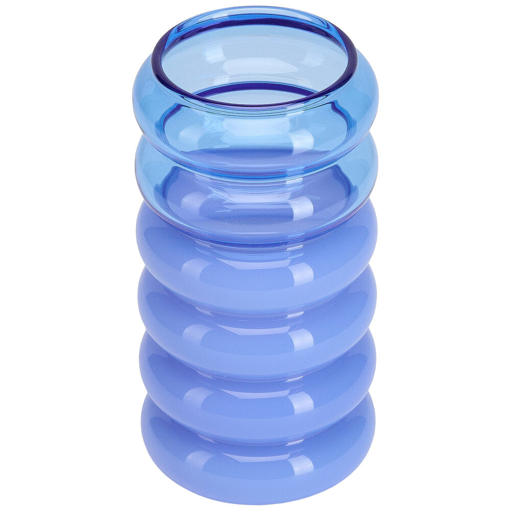 Design Letters  Bubble 2-in-1 vase & lysestage, blå - H13,5 cm