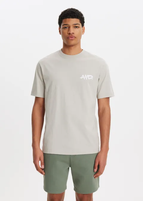T-shirt met print merk zand (ZND.L)