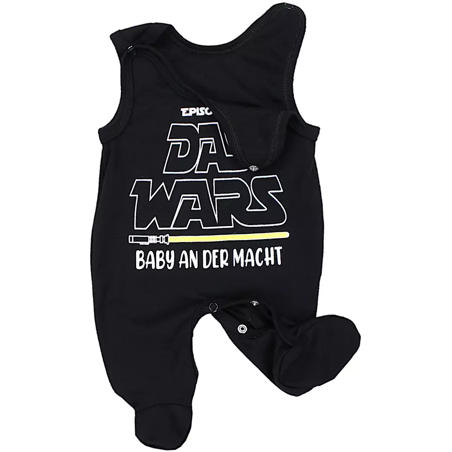 TupTam Unisex Baby Strampler mit Spruch schwarzweiß
