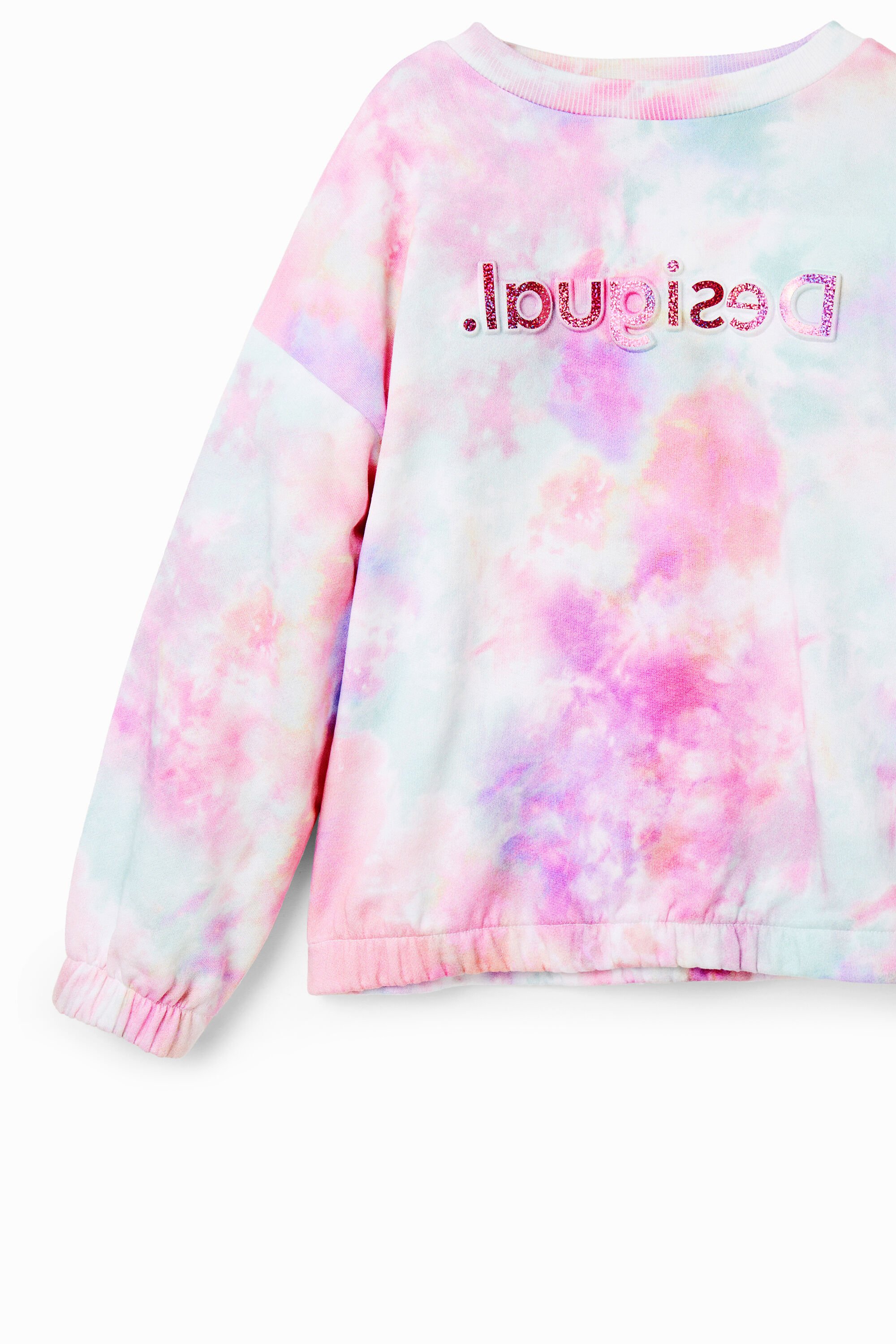 Sweat-shirt tie and dye logo