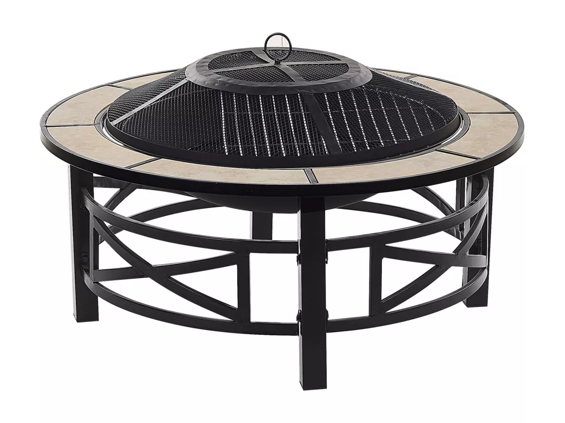 Foyer avec grille HIERRO Métal Noir