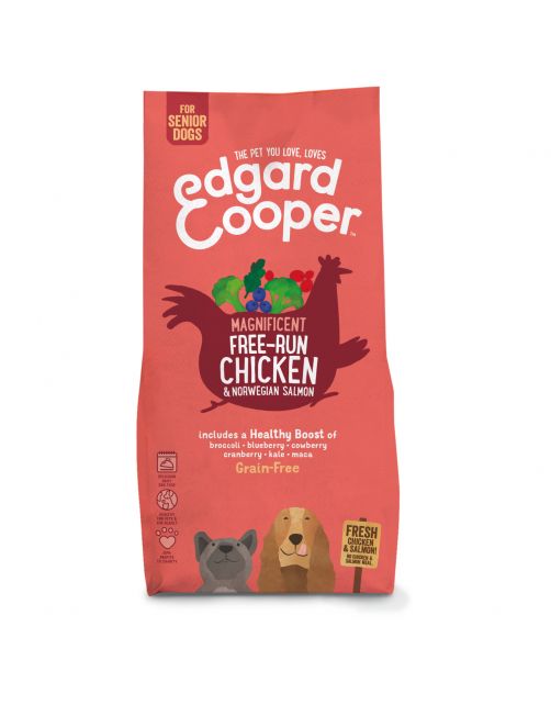 Edgard&Cooper Free-Run Chicken Senior Kip&Zalm&Broccoli - Hondenvoer