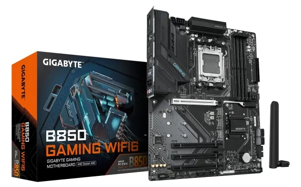 Gigabyte B850 GAMING WIFI6 - Bundkort - ATX - Socket AM5 - AMD B850 Chipset - USB-C 3.2 Gen 1, USB 3.2 Gen 2, USB 3.2 Gen 1 - Wi-Fi 6, Bluetooth, Gigabit LAN - onboard grafik (CPU påkrævet) - HD Audio (8-kanaler)