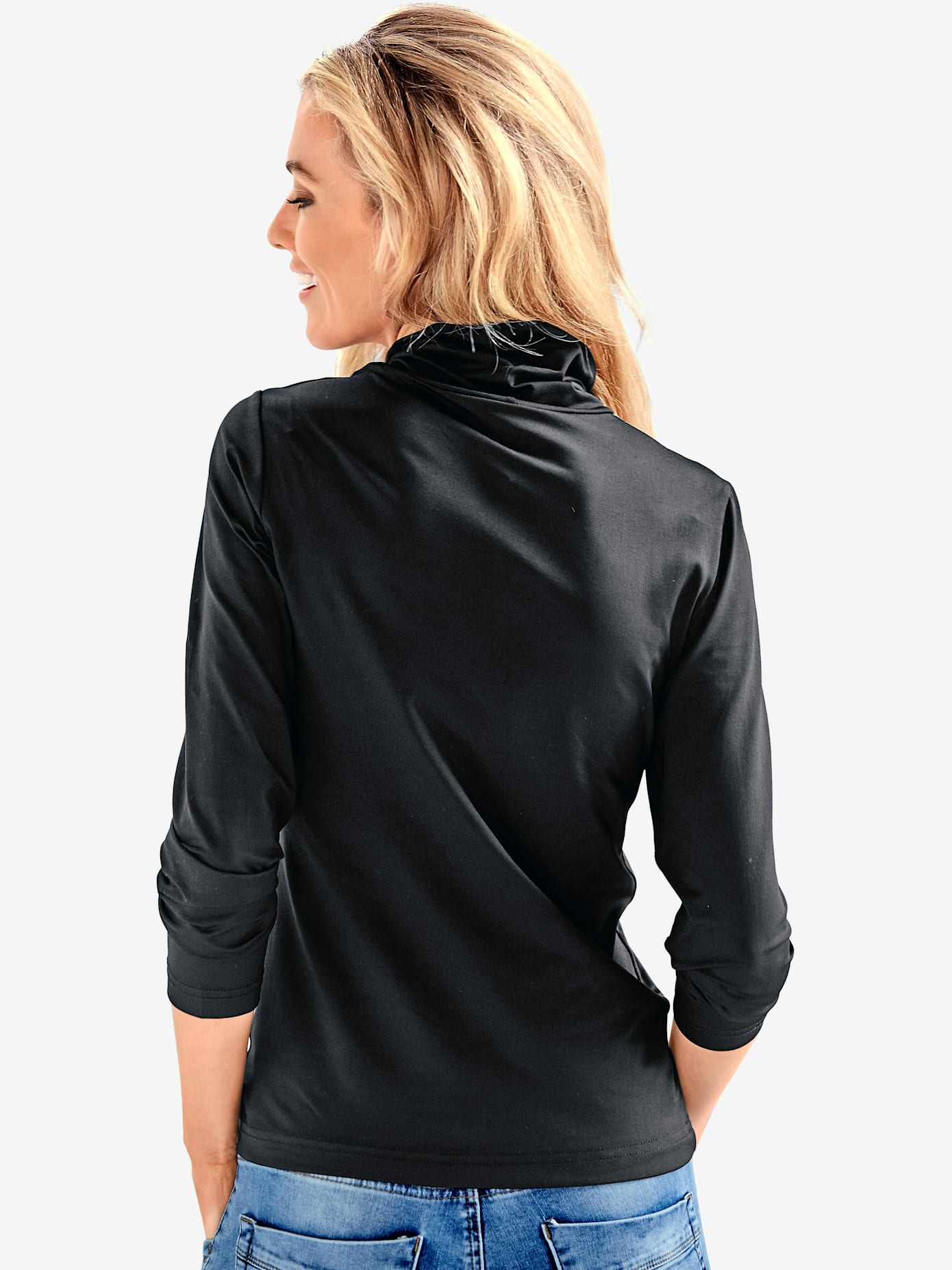 T-shirt col roulé facile à associer, à porter seul ou sous un vêtement