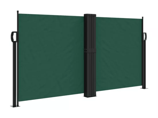 Auvent latéral rétractable vert foncé 120x600 cm