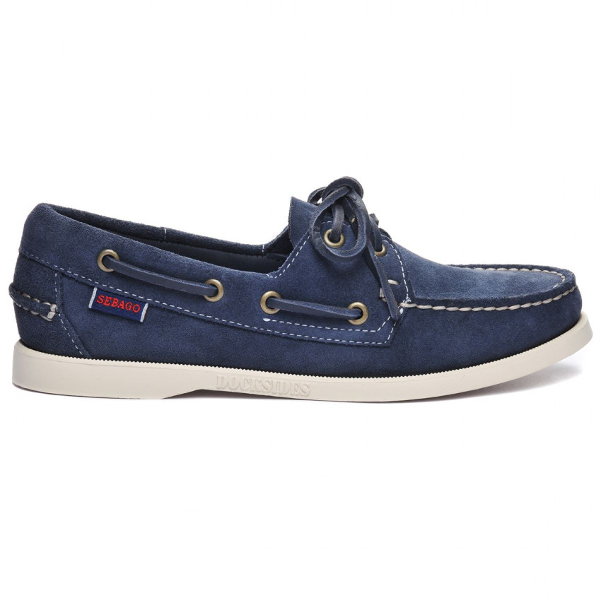 DOCKSIDES PORTLAND FLESH OUT Blue Navy-Chaussures bateau pour femme en cuir suede