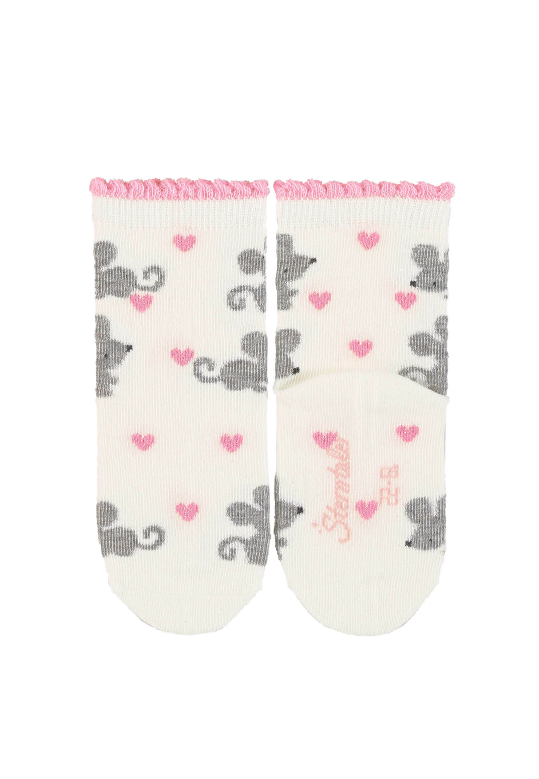 Socken KATZE 3er Pack in hellgrau