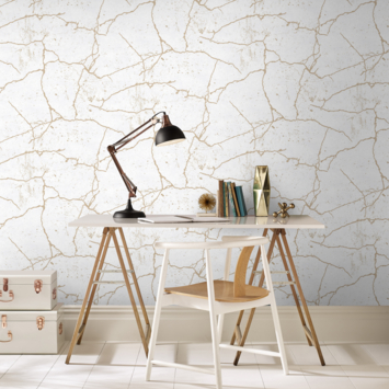 Vliesbehang Kintsugi goud 104869