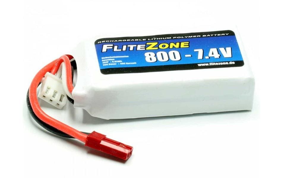 RC-Akku LiPo 800 mAh 7.4 V 25C2S LiPo Akku mit JST BEC Stecker für Flugmodelle