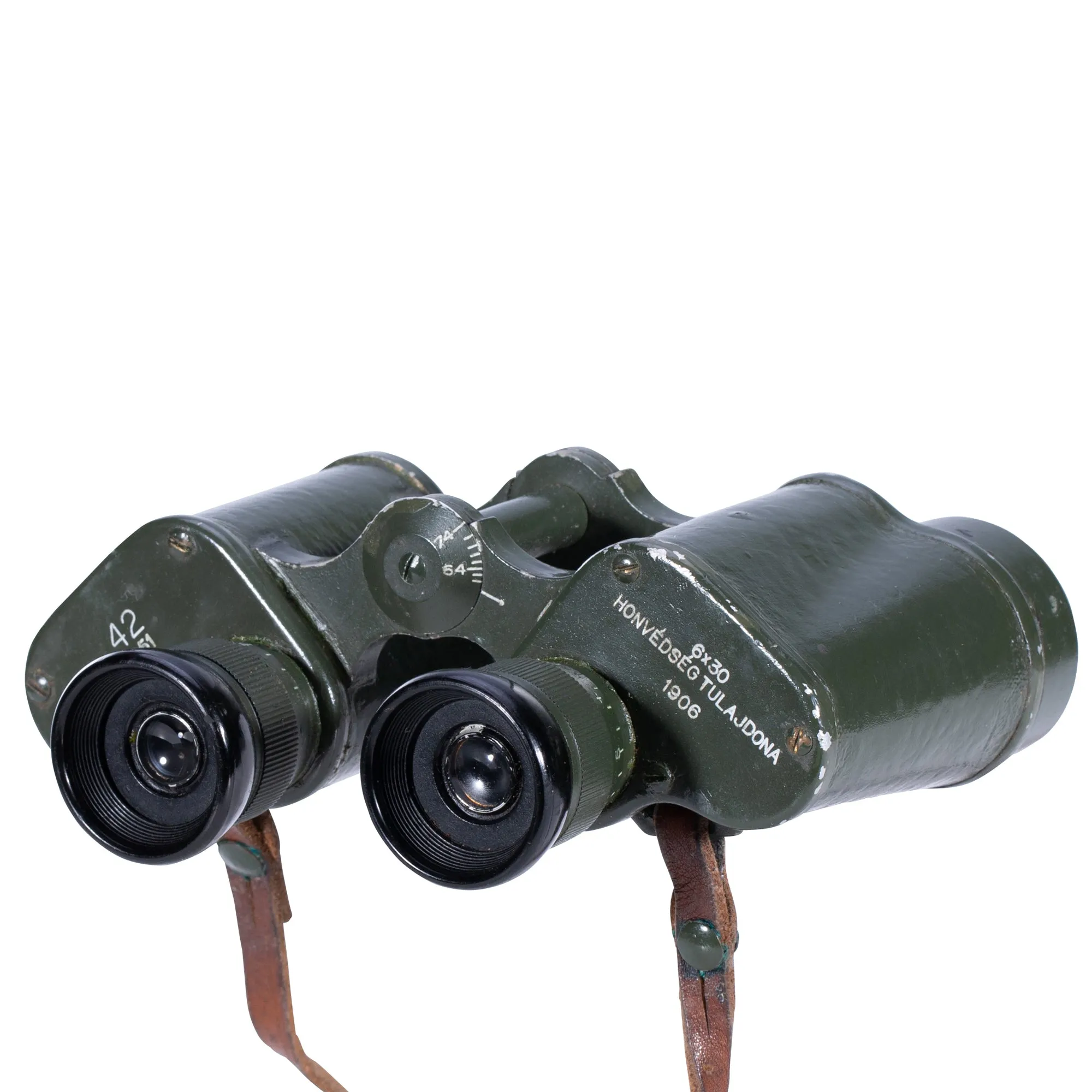 Ungarische Armee -  Ungarisches Fernglas 6 x 30 Lederbehälter gebraucht
