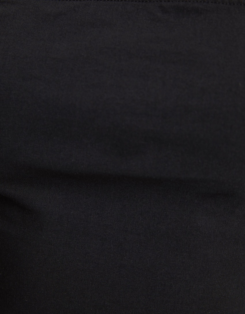 Blusa bengaline de manga comprida com recortes