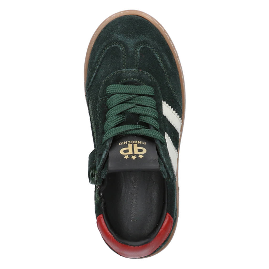 Pinocchio suède sneakers donkergroen