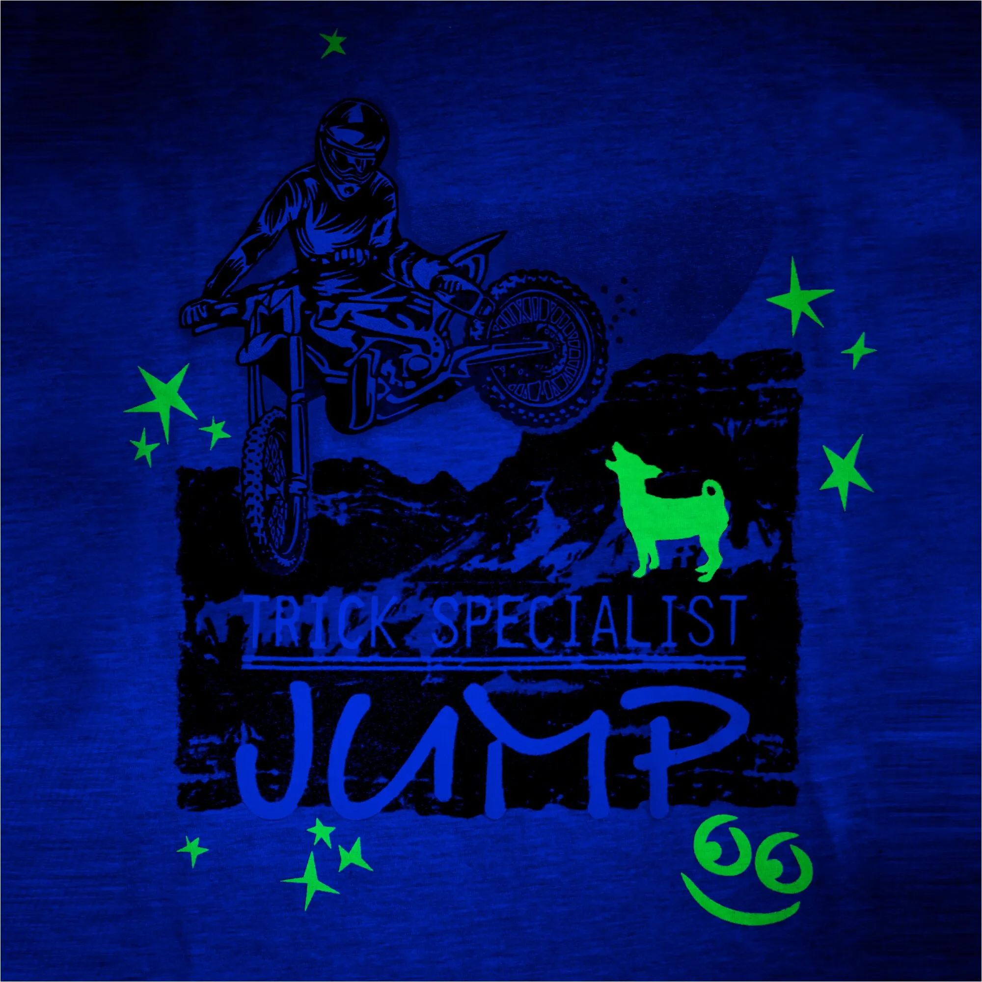 Jungen-Magic-Shirt mit Motorcross-Frontaufdruck