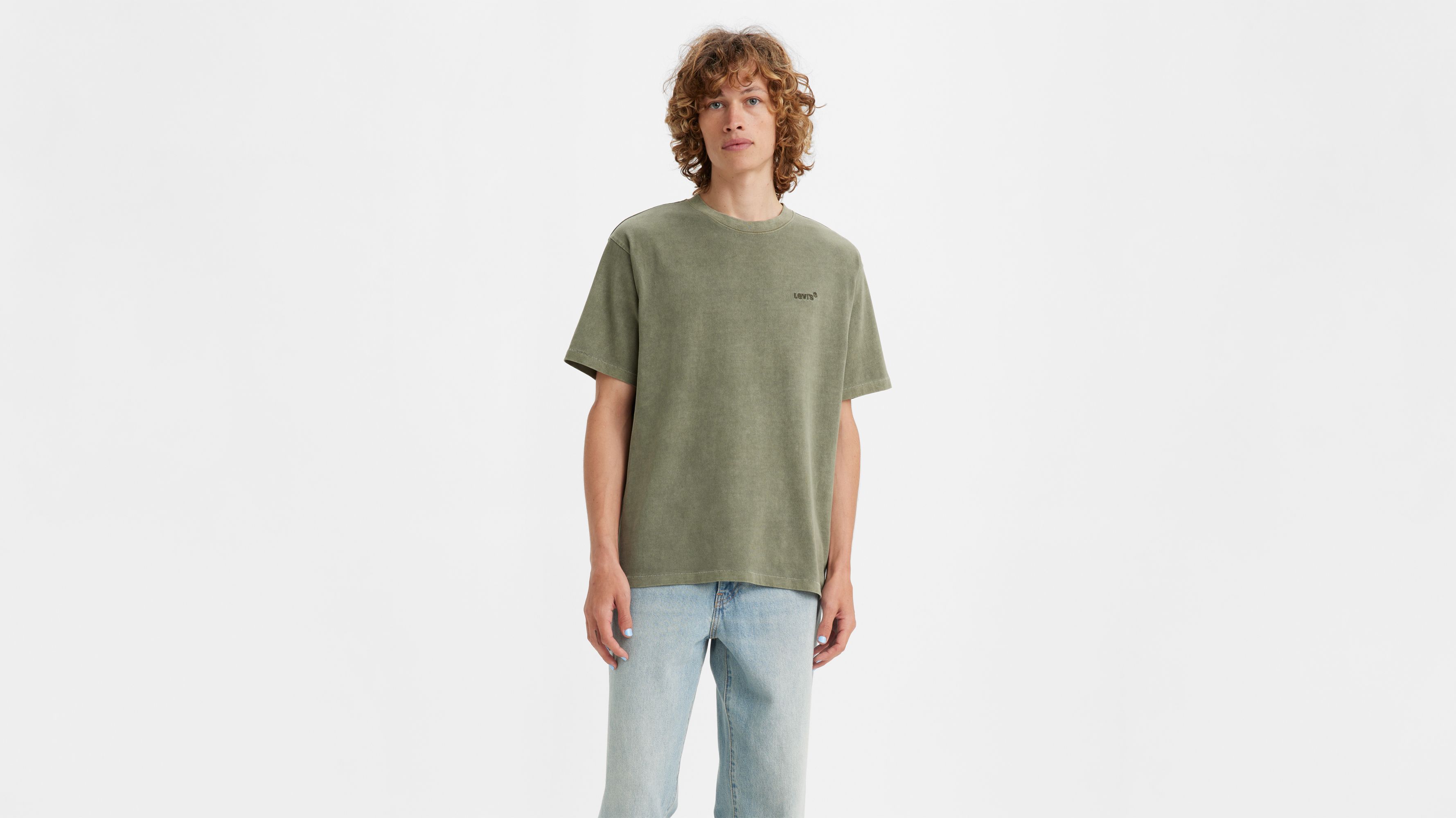 T-shirt vintage Levi's® Red Tab™ - Thyme Garment Dye - Vert