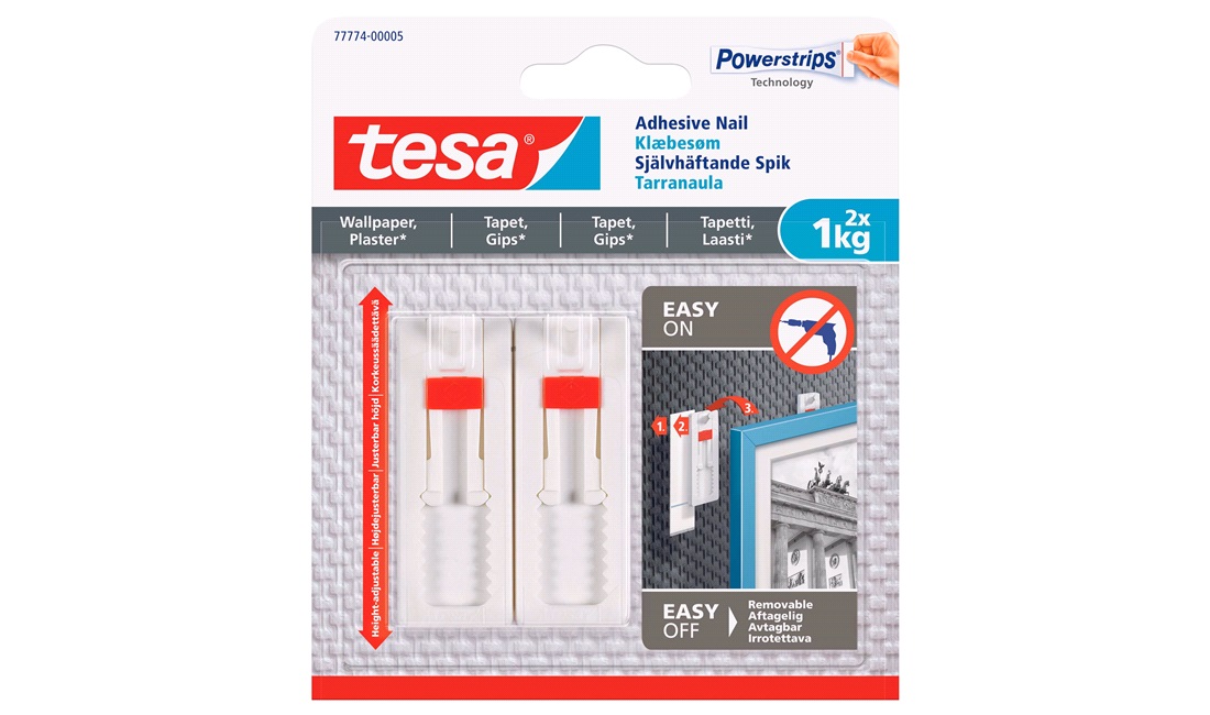 TESA, Justerbart klæbesøm,1kg.Tapet/Gips