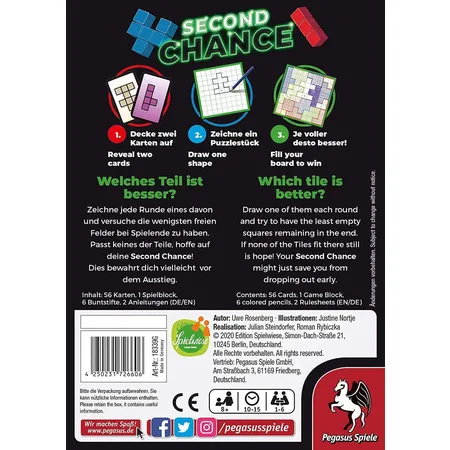 Pegasus Spiele Second Chance [2. Edition] (Edition Spielwiese)