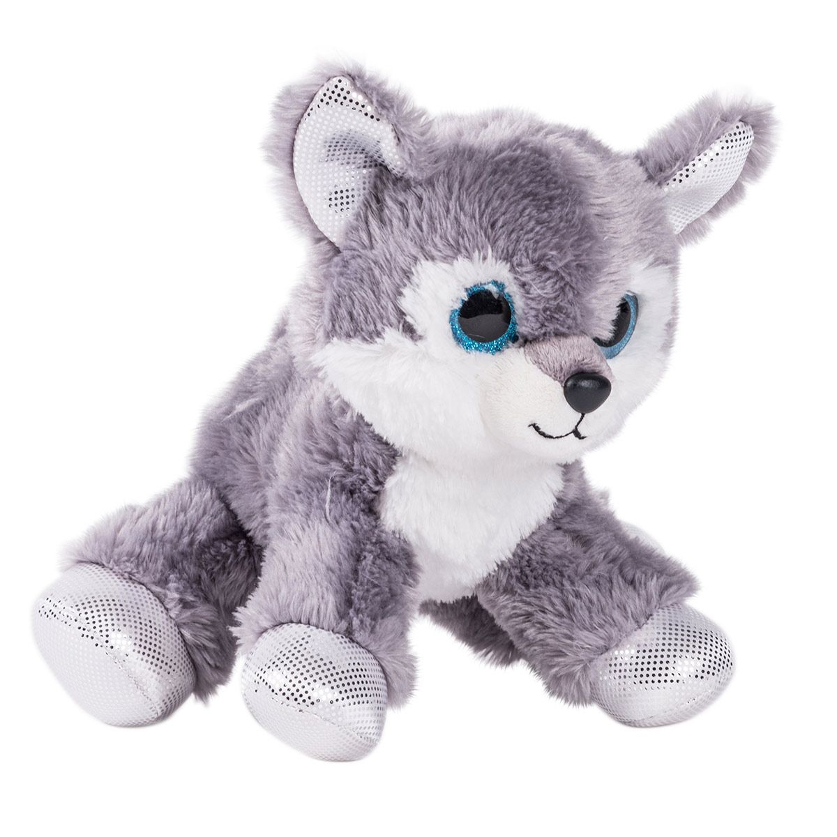 Peluche scintillante Husky glitter 24 cm