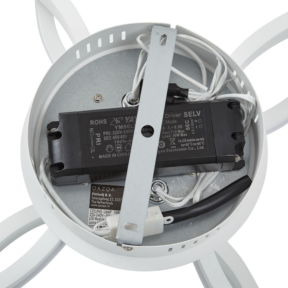 Plafondlamp wit incl. LED 3-staps dimbaar 4-lichts - Navara