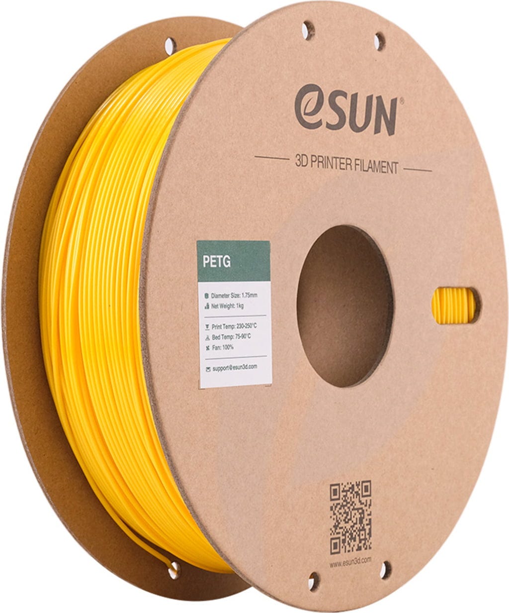 eSUN  PETG Yellow, 1,75 mm / 1000 g    Lichtdurchlässiges Filament mit ausgezeichneter Schlagfestigkeit