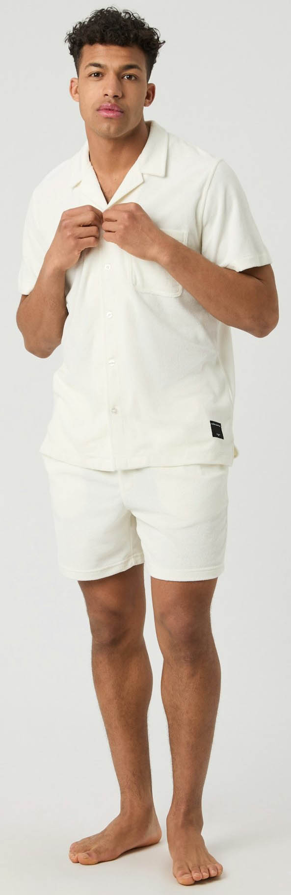 Borg Toweling Pool Shorts Herre WE003/Egret