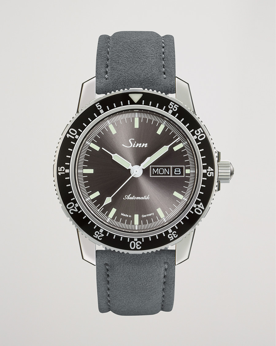 Sinn 104 I A Pilot Watch 41mm Alcantara Strap Grey