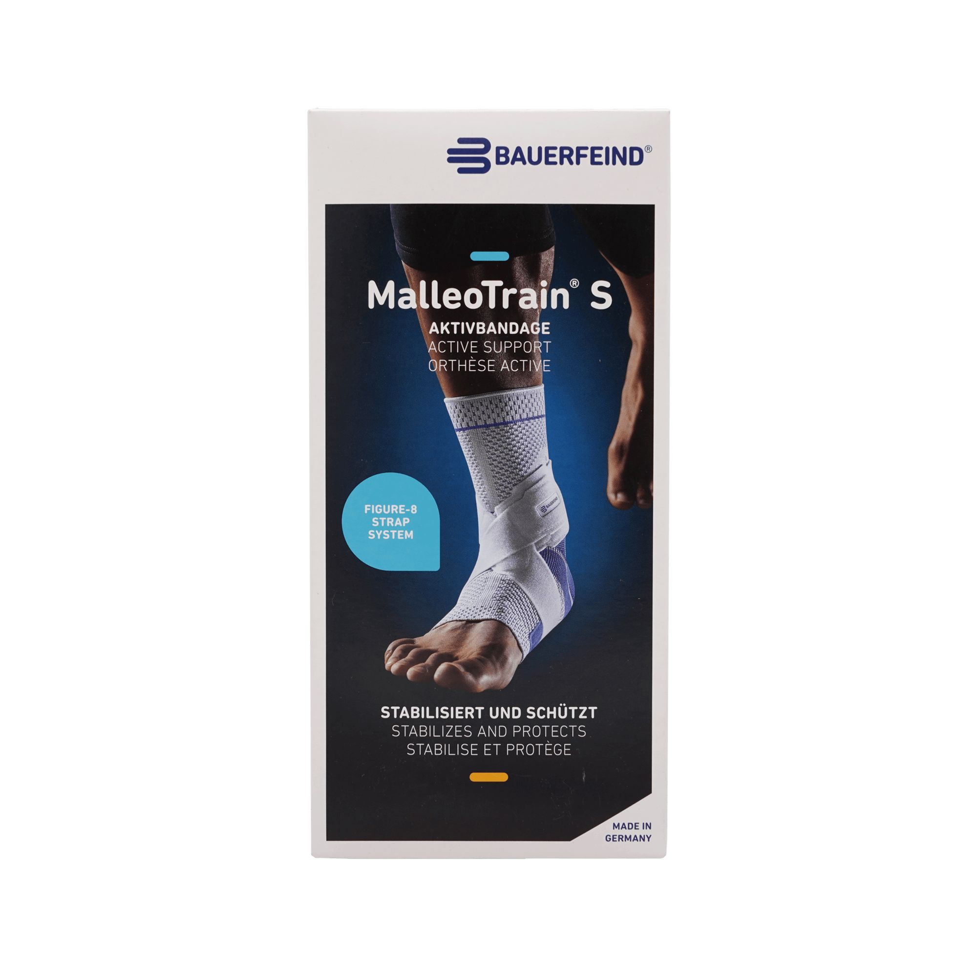 MalleoTrain S Aktivbandage rechts Gr. 1, titan