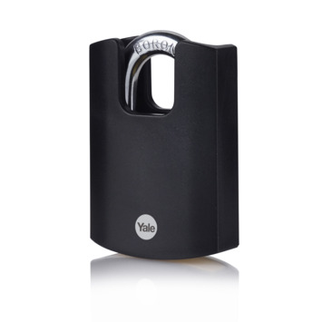 Yale Hangslot messing zware uitvoering 50 mm met zwarte body