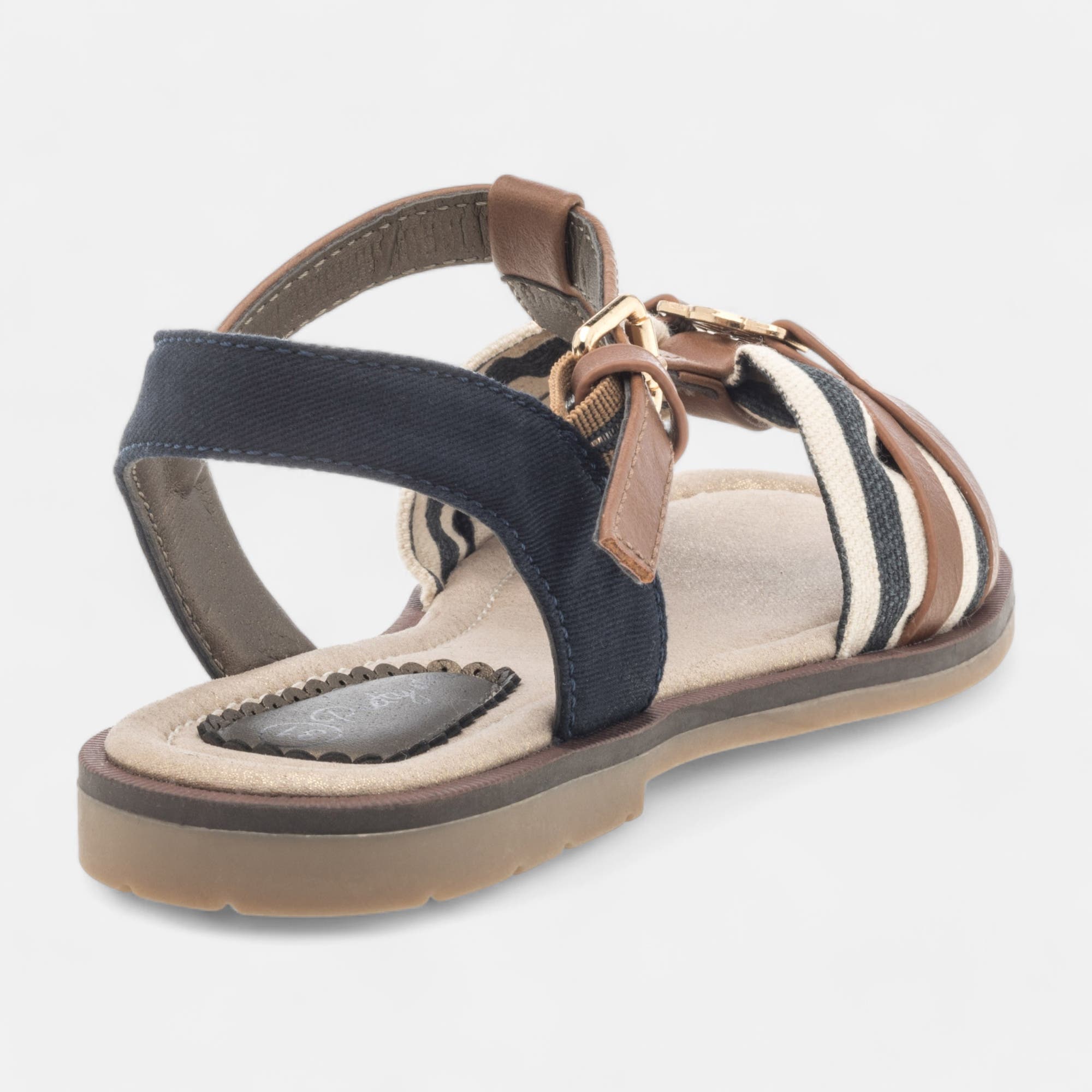 Nu-pieds Fille cognac