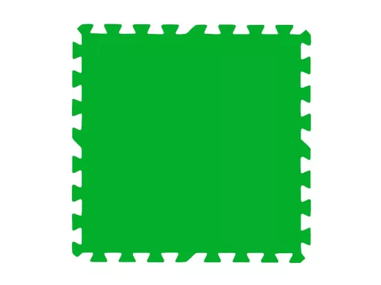 Lot de 9 Dalles de protection de sol en mousse vert 78 x 78 cm ép 4 mm (tapis de sol pour piscine hors sol ou spa
