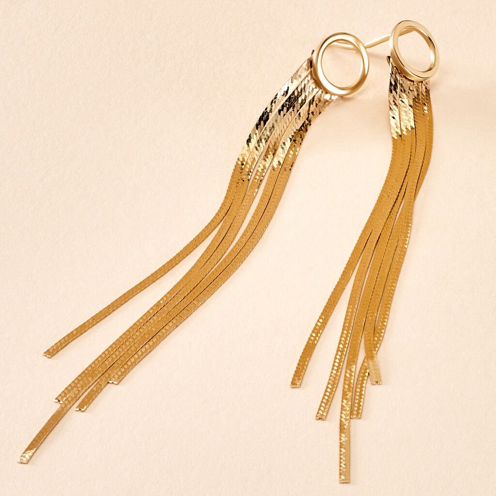Boucles D'oreilles Pendantes Chika Or Jaune