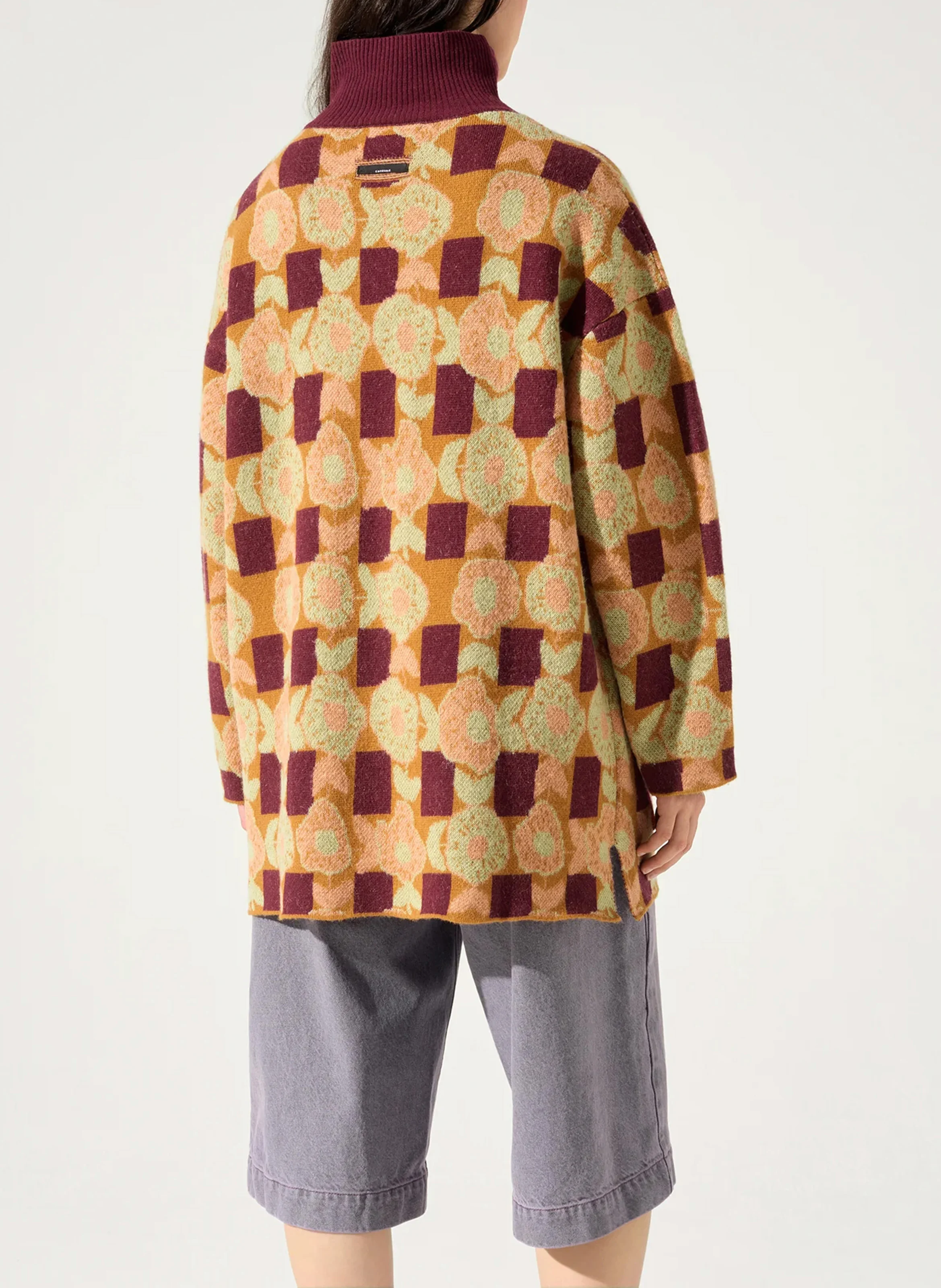 Gilet oversize en laine mélangée | Orange