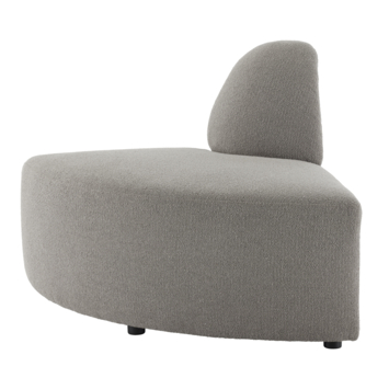 Modulaire bank Lieve eindstuk hoek links klein model taupe stof