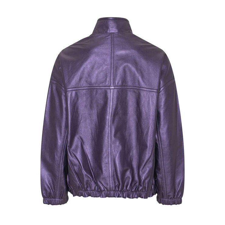 MDK Duluth Disco 100% Leather Jacket - Purple Purple