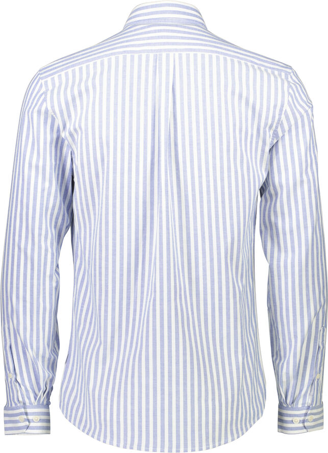 Lindbergh Striped superflex oxford L/S Blå