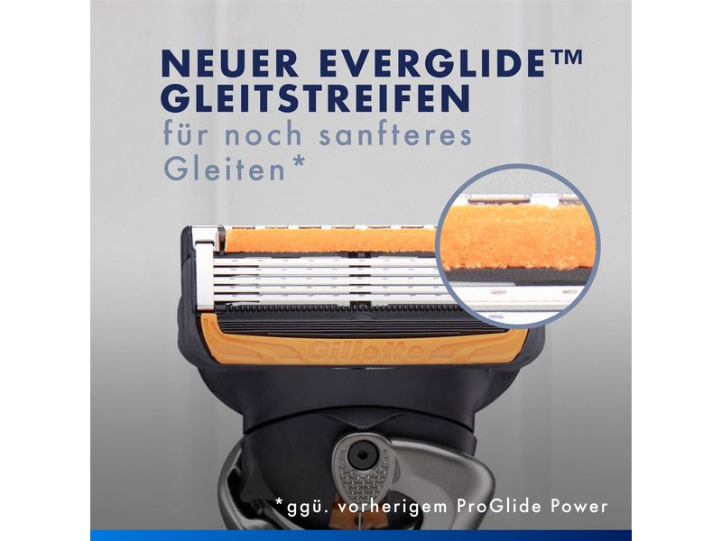 Gillette Rasierklingen Fusion5 Proglide Power 12 Stück Ersatzklingen mit 2x Gleitstreifen vor und nach den Klingen